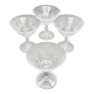 Vintage Set of 4 Waterford Crystal “Kenmare” Champagne Coupe Glasses For Sale