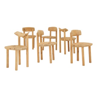 Vintage Dining Chairs in Pine by Rainer Daumiller, 1970s, Set of 6 For Sale