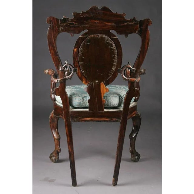 19th Century Baroque Colonial Throne Chair For Sale - Image 5 of 11