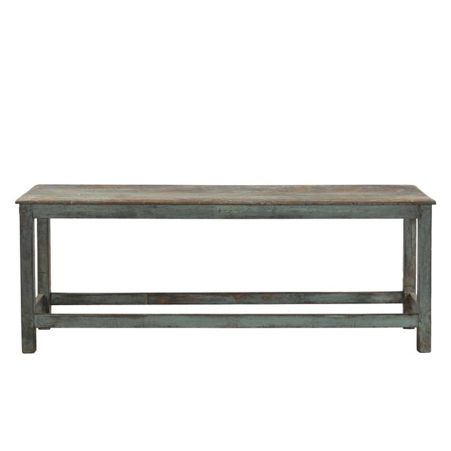 Indian Vintage Indian Teakwood Bench For Sale - Image 3 of 3