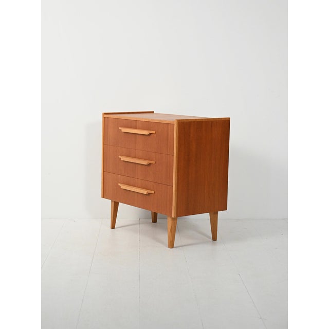 1950s Scandinavian Chest of Drawers in Teak and Oak, 1960s For Sale - Image 5 of 9