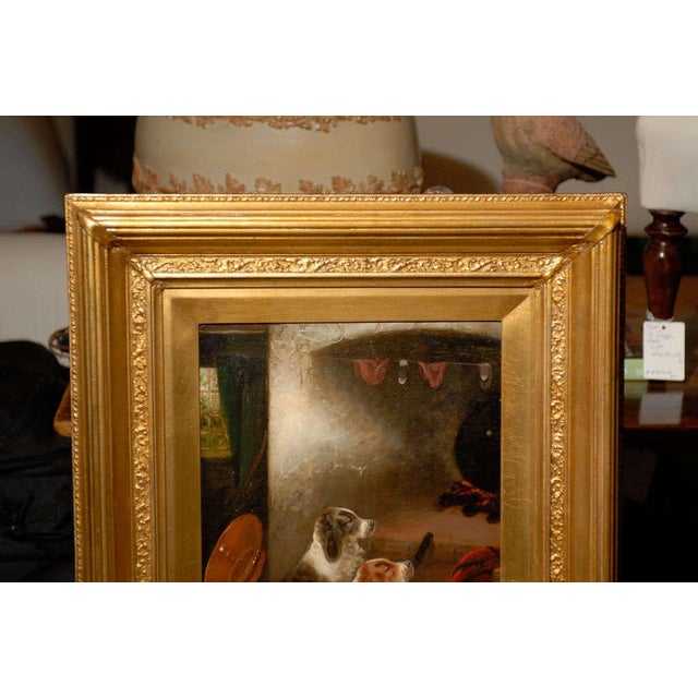 English 19th Century Oil Painting of Reclining Spaniels in Interior Signed by Armfield For Sale - Image 3 of 7