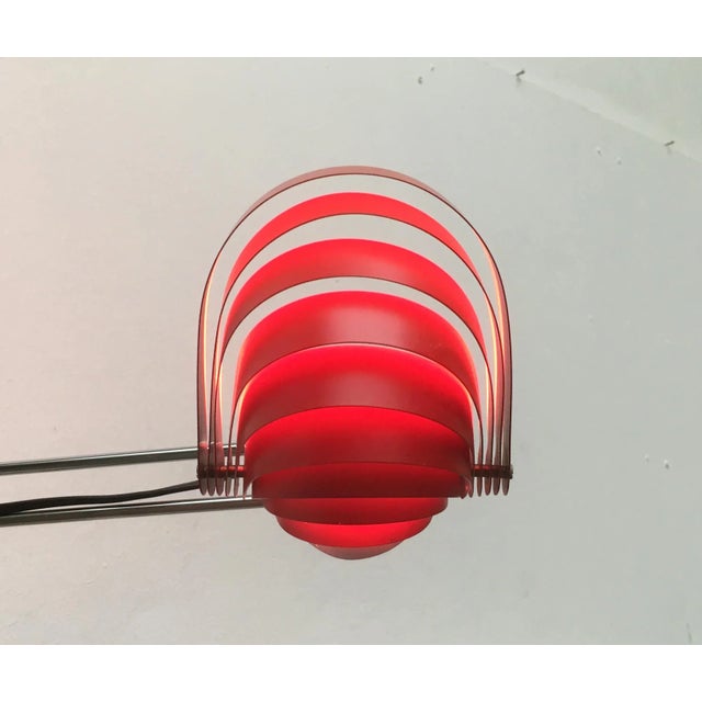 Red Vintage Swiss Space Age Visier Sconce by E. R. Nele for Temde For Sale - Image 8 of 18