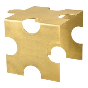 Puzzle Coffee Table in Brushed Brass by Veliento For Sale