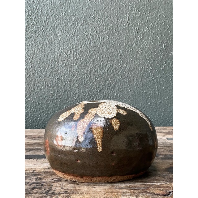 Ceramic Vintage Drip Glaze Ceramic Vessel For Sale - Image 7 of 12