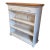 Shabby Chic White + Tan Bookshelf, Vintage For Sale