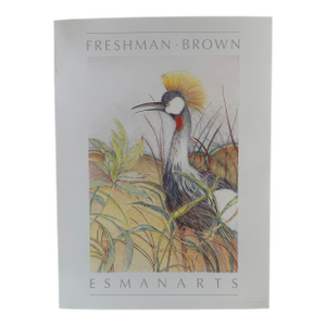 1984, Grey Crowned Crane, Offset Lithograph Print, Artist Louise Freshman Brown