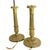 Neoclassical Pair of Neoclassical Gilt Brass Candlestick Lamps For Sale - Image 3 of 4