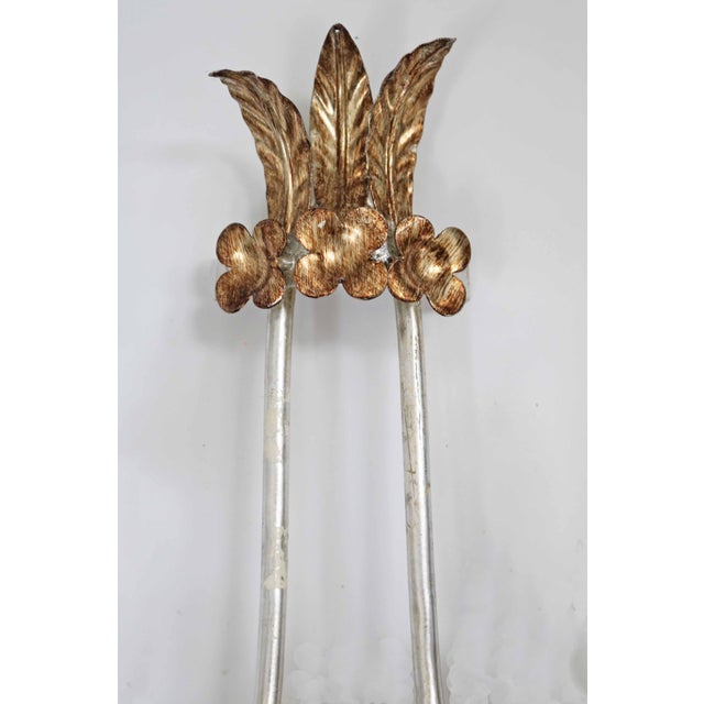 Large Florentine Hollywood Regency 2-Light Wall Lamp, Italy, 1970s For Sale - Image 6 of 8