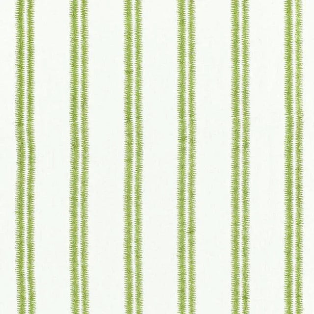 Modern Schumacher Paloma Embroidery Fabric in Grass For Sale - Image 3 of 3