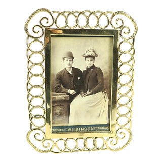 English Victorian Late 19th Century Brass Photo Frame For Sale
