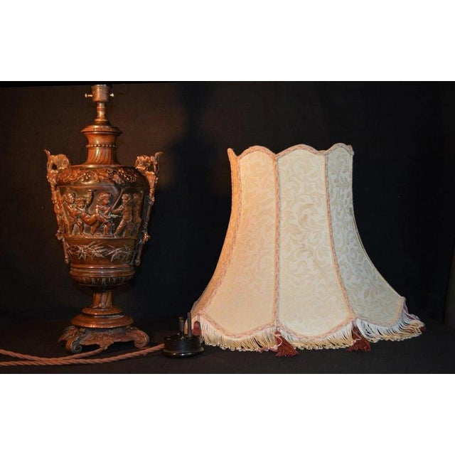 French Napoleon III Bronze Putti Urn Table Lamp by Léopold Oudry, 1870 For Sale - Image 13 of 18