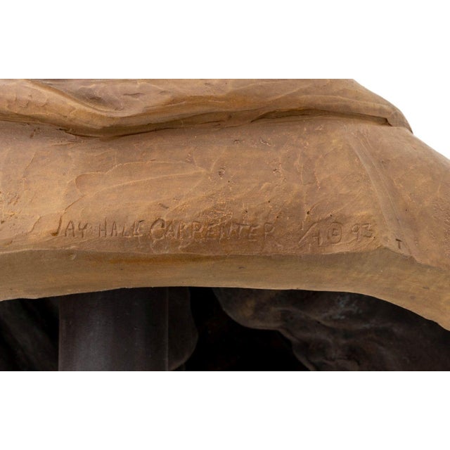 Bronze Jay Hall Carpenter Male Figure Bronze Bust, 1993 For Sale - Image 8 of 9