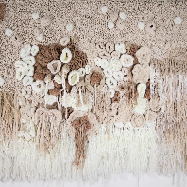 Large Horizontal Tapestry in Cotton and Wool For Sale - Image 9 of 13