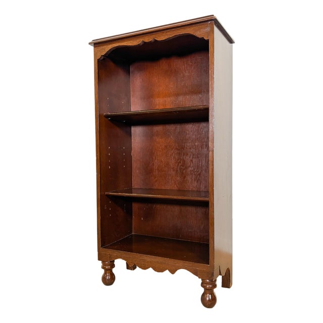 Vintage Scalloped Bookcase Display Shelf For Sale