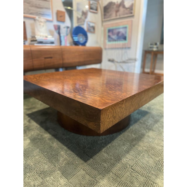 A Burl Wood Coffee Table in the Style of Milo Baughman, Circa 1970s. For Sale - Image 10 of 12