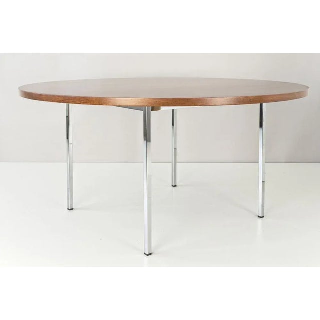 Swiss Round Conference Table by Florence Knoll Bassett for Knoll Inc. / Knoll International, 1960s For Sale - Image 13 of 13