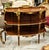 French Luxury French Open Console Table With Hand-Gilded Gold Leaf Details & Solid Wood Shelving For Sale - Image 3 of 5