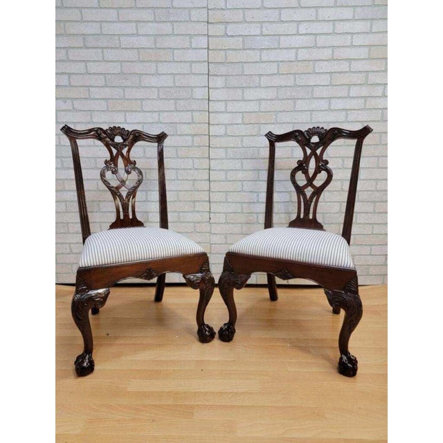 Henredon Vintage Chippendale Style Dining Chairs by Henredon - Ritterhouse Collection - Set of 6 For Sale - Image 4 of 6