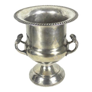 Early 20th Century Wine Cooler, Patina, Indoor Planter, Kitchen Crock, Spoon Holder Made Usa Silverplate For Sale
