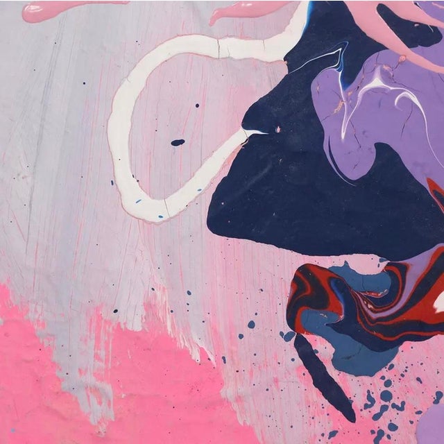 Vintage Abstract Expressionist Oil Painting For Sale - Image 10 of 12