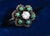 Mid 20th Century 14k Gold Diamond and Turquoise Cocktail Ring Vintage For Sale - Image 5 of 6
