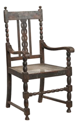 Vintage Anglo-Indian Teakwood Armchair
