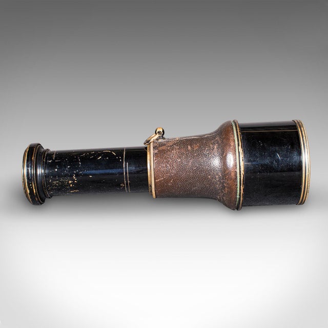 Early 20th Century Small Antique Opera Monocular, German, Brass, Leather, Viewing Scope, Victorian For Sale - Image 5 of 9