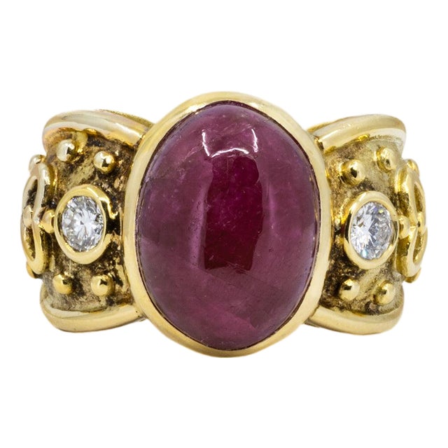 Late 20th Century Keith Davis 12.33 ct Burma Ruby Ring, Size 8 For Sale
