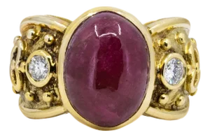 Late 20th Century Keith Davis 12.33 ct Burma Ruby Ring, Size 8
