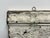 Distressed White Embossed Tin Architectural Wall Panel, Vintage For Sale - Image 4 of 12