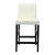 Crate & Barrel Leather Bar Stool With Wood Legs For Sale