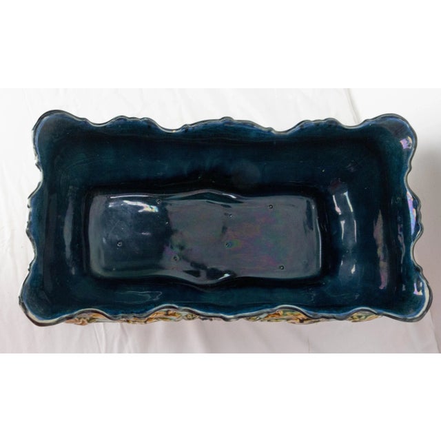 Art Nouveau Griffon Barbotine Jardiniere, 1900s For Sale - Image 6 of 8
