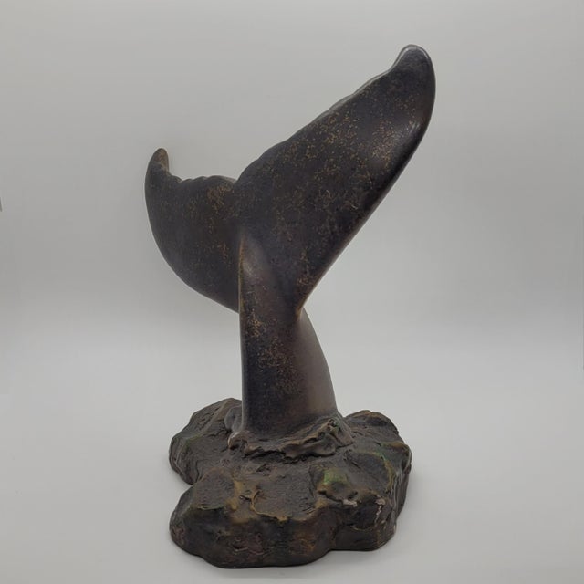 Vintage retired "Tranquility" Whale Tail sculpture by artist Robert Wyland from the Austin Sculpture Wyland Collection....