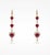 2020s Natural Ruby 2.82cts & Diamond 0.63cts Earring in 18k Yellow Gold For Sale - Image 5 of 8