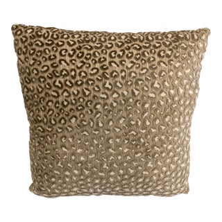 Custom Hand Made Pillow, Fabric by Cowtan &.Tout Leopard Print For Sale