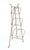 Early 20th century brass three-tiered rack, designed to hold magazines or newspapers. Tripod design with fold-out back...