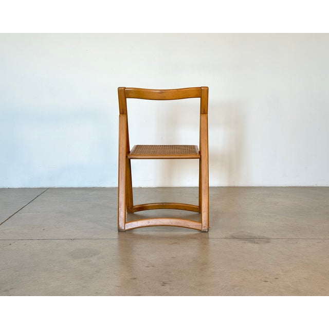 Vintage Folding Chairs in Ash and Vienna Straw, 1970s, Set of 4 For Sale - Image 15 of 18