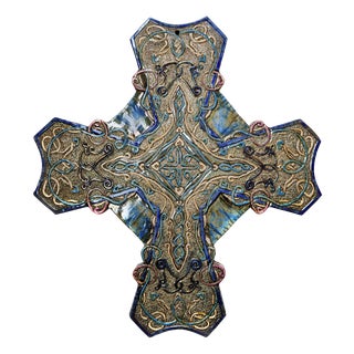Raku Ceramic Wall Sculpture Intertwining Passion by Stefania Zoppellaro, 2022 For Sale