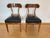Elegant pair of biedermeier shovel chairs in walnut from austria around 1820. Walnut veneered and solid. Strongly curved...