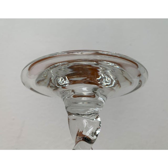 Vintage Glass Twisted Candle Stick Holder, 1970s For Sale - Image 13 of 18