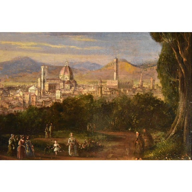 Late 18th Century Tuscan School Artist, Landscape View of Florence, 1790, Oil on Canvas, Framed For Sale - Image 5 of 12