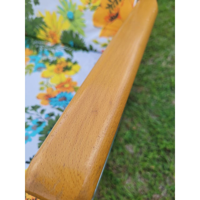 Orange MCM Telescope Folding Furniture Floral Aluminum Rocker For Sale - Image 8 of 12
