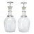 Nice Pair of 19th Century Antique Handblown Large Clear Glass Decanters Barware For Sale