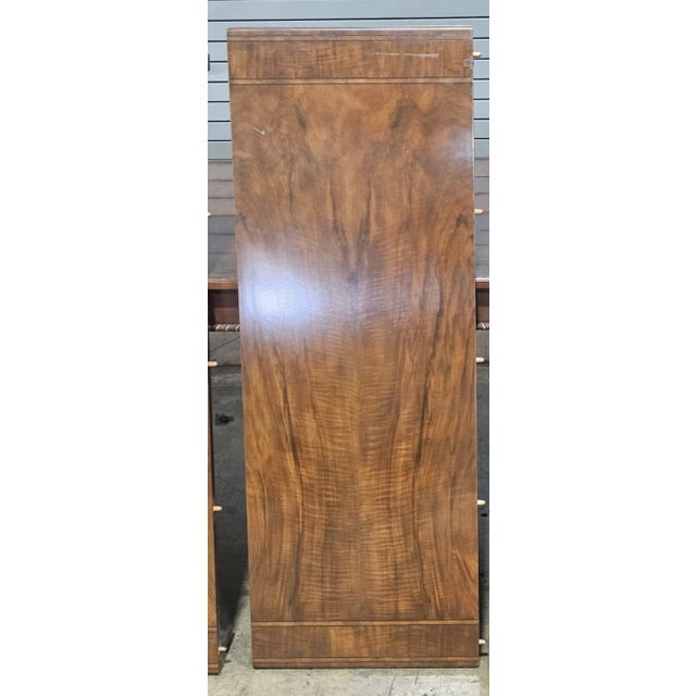 Late 20th Century Baker Stately Homes Queen Anne Burled Walnut Extension Dining Table 4 Leaves For Sale - Image 11 of 12