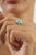 Minimalist 4.7 Ct Oval Turquoise Bezel Set Solitaire Ring in 925 Sterling Silver Size 8 For Sale - Image 9 of 15