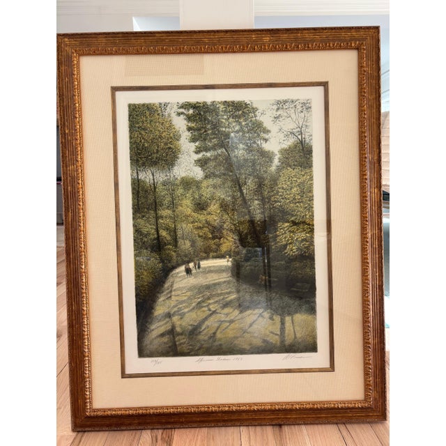Wood Late 20th Century "Afternoon Shadows" by Harold Altman Limited Addition Lithograph For Sale - Image 7 of 8