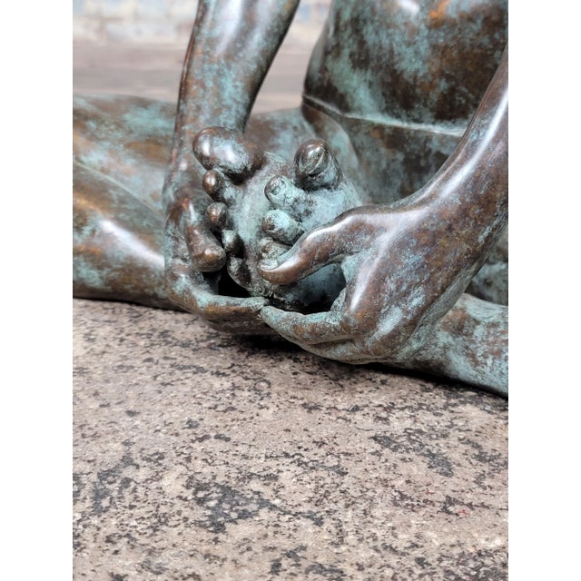 Nancy Mishkin - Nude Female in Yoga Pose -Bronze Sculpture For Sale - Image 9 of 12