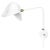 Black Mid-Century Modern White Anthony Wall Lamp with Round Fixation Box by Serge Mouille For Sale - Image 8 of 8