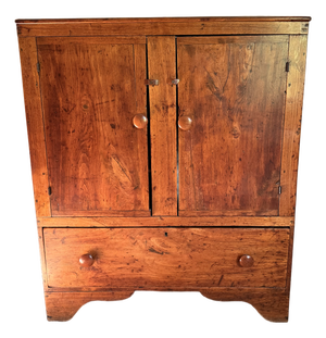 Antique 19th Century American Butternut Linen Cupboard or Blanket Press